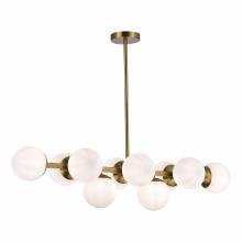 купить SLE1191-202-10 Люстра потолочная Золотистый/Белый E27 10*60W FRATTA в Алматы, svet.kz, доставка по Казахстану 