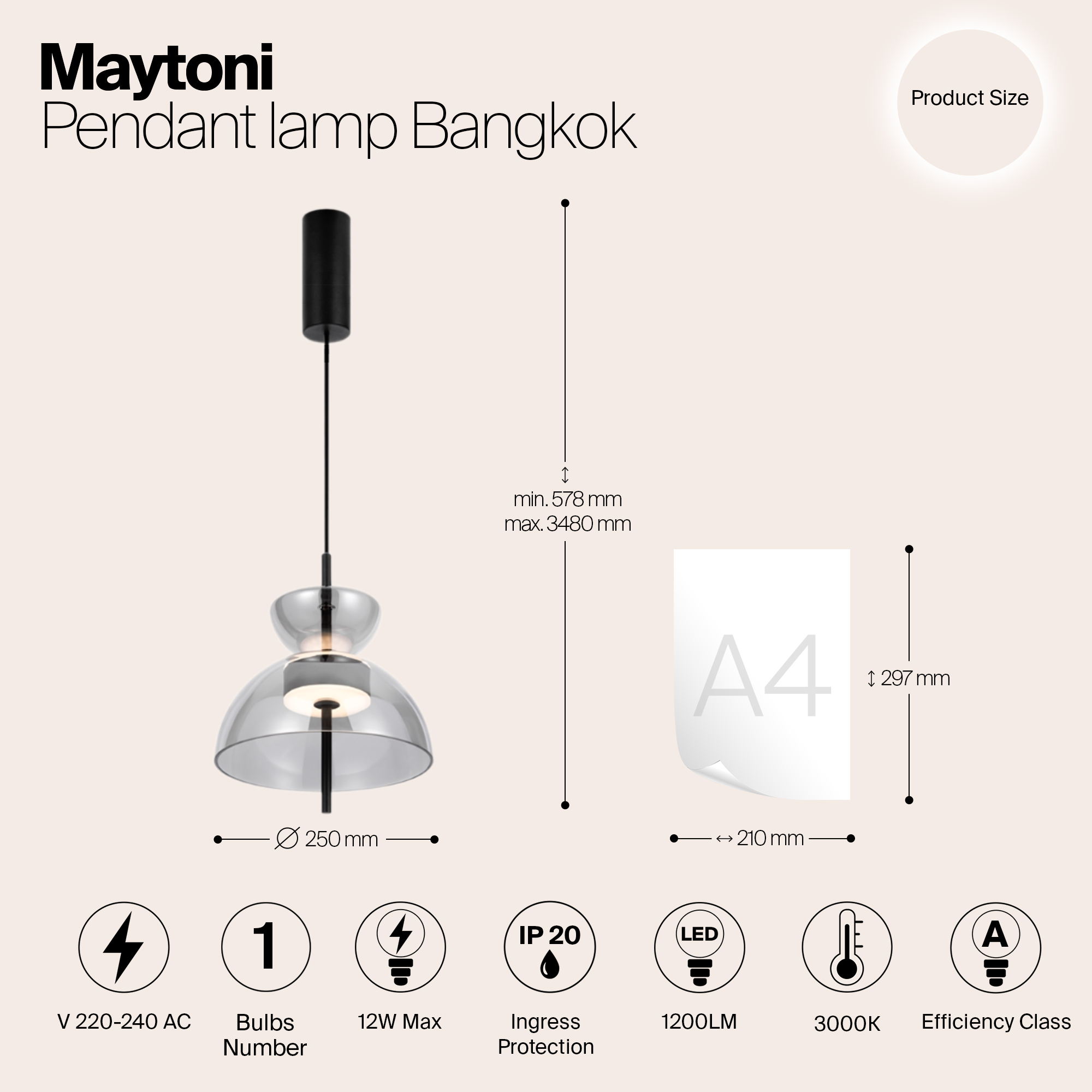 Подвесной светильник Maytoni MOD185PL-L6B3K5 — фото 10