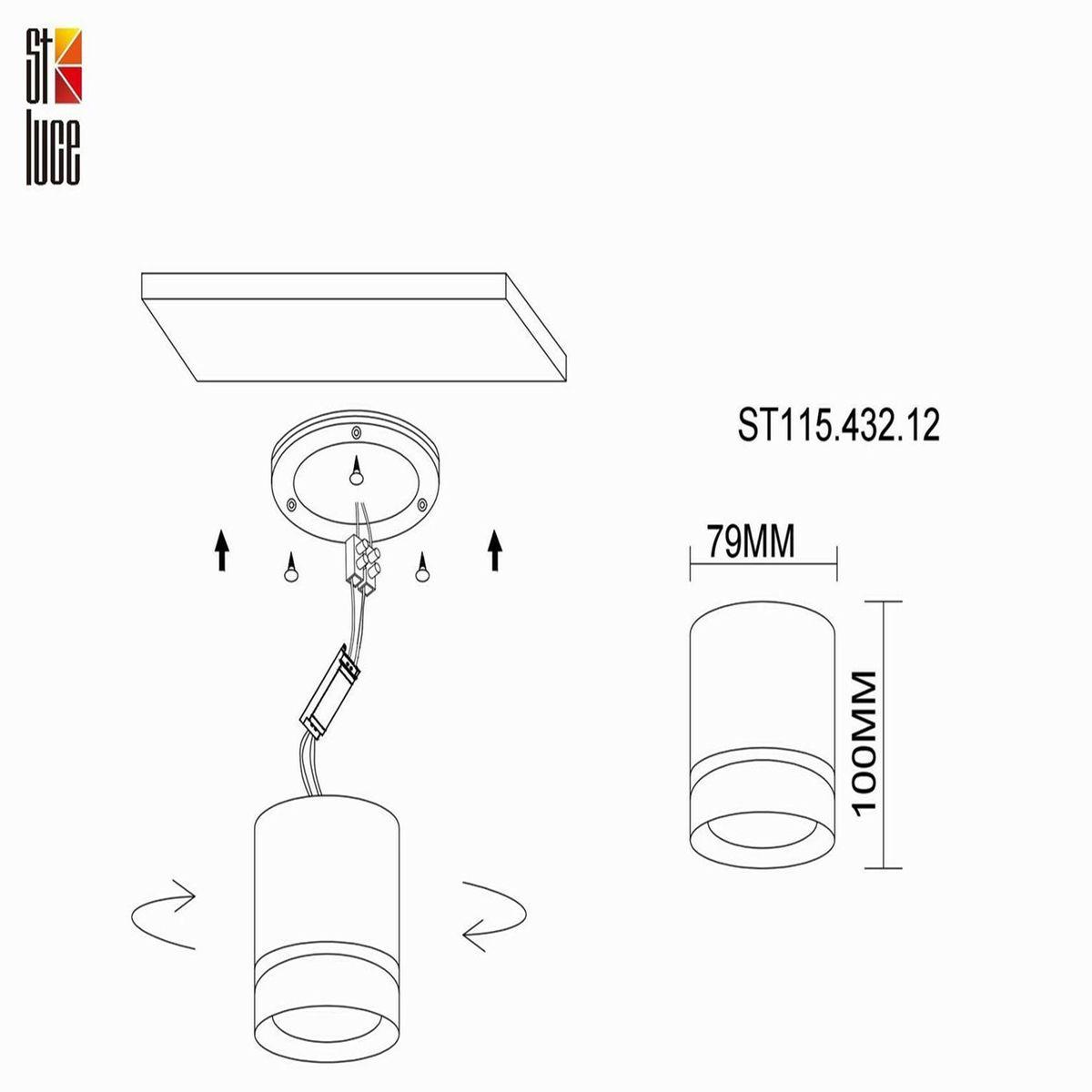 Картинка Потолочный светодиодный светильник ST Luce ST115.432.12