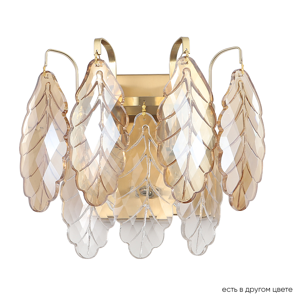 Дополнительная картинка Настенный светильник Crystal Lux TREVI AP2 BRASS Crystal Lux 3220/402