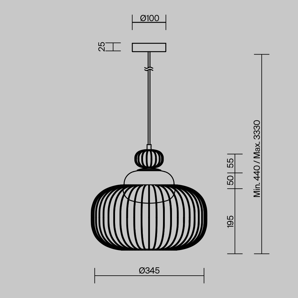 Дополнительная картинка Подвесной светильник Maytoni MOD376PL-01G