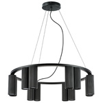 718127 (md2166-12a) люстра roma 12х28w gu10 (led) matt black (в комплекте), доставка по Казахстану 