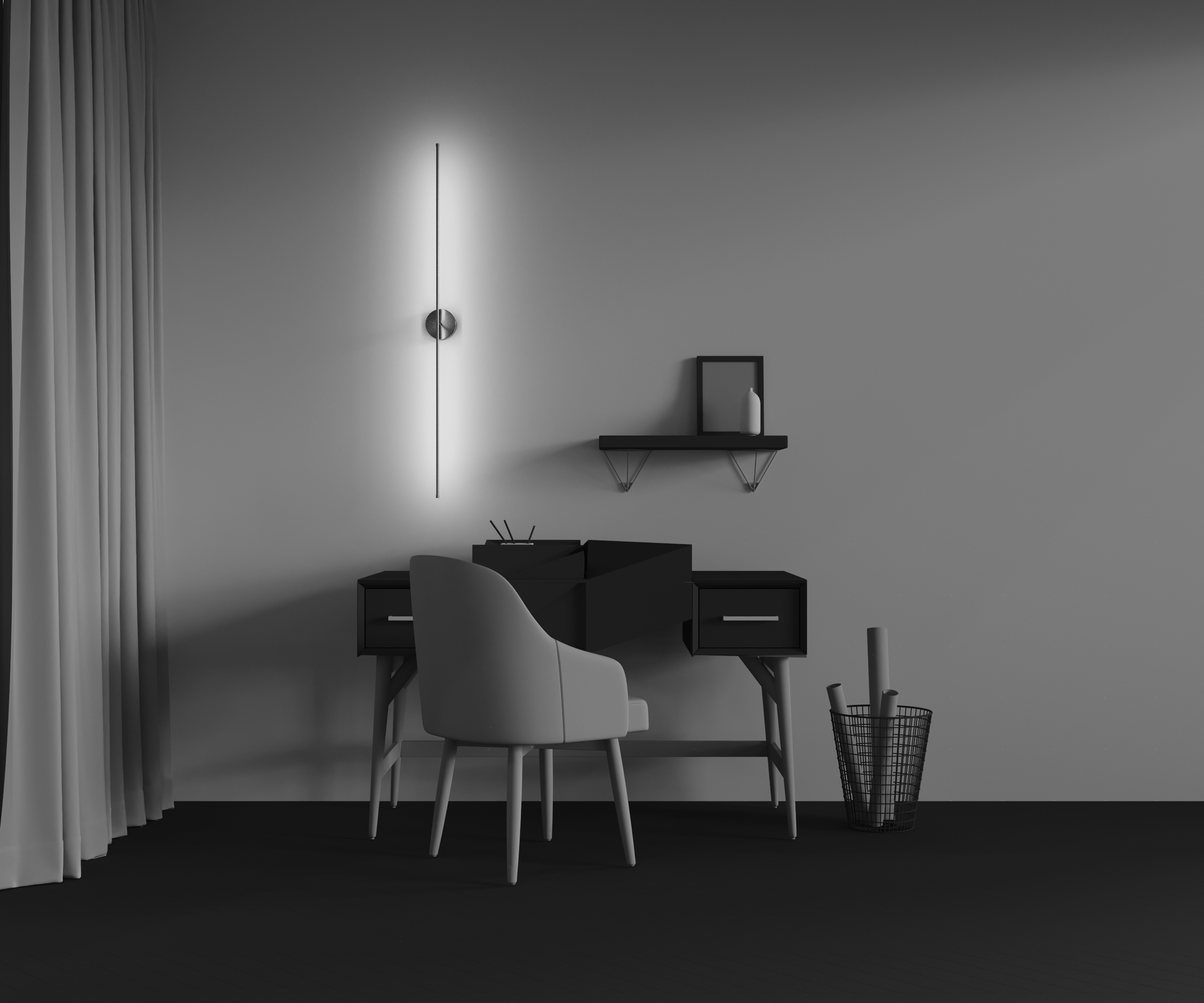 Дополнительная картинка Настенный светильник (бра) Technical C084WL-L18BS2.7K