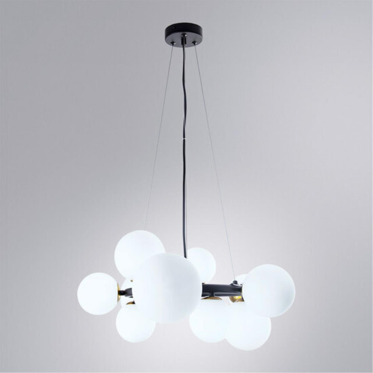 Картинка Подвесная люстра Arte Lamp GEMINI A2243SP-10BK