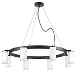 lr0183680 подвесной светильник rullo 8х50w gu10 черный/белый (571018+214436-8+202430-8), доставка по Казахстану 