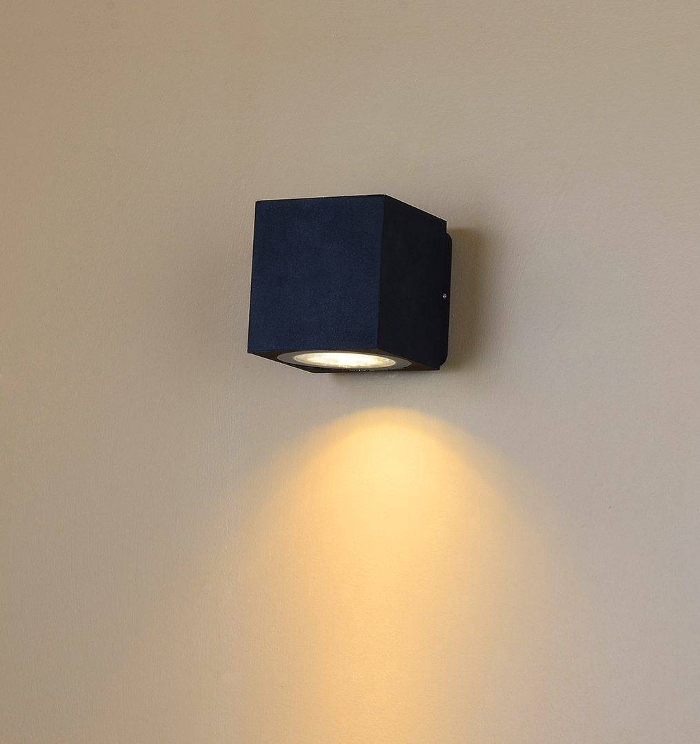 Настенный светильник WELLS, черн., 12Вт, 3000K, IP54, LWA0150A-BL-WW