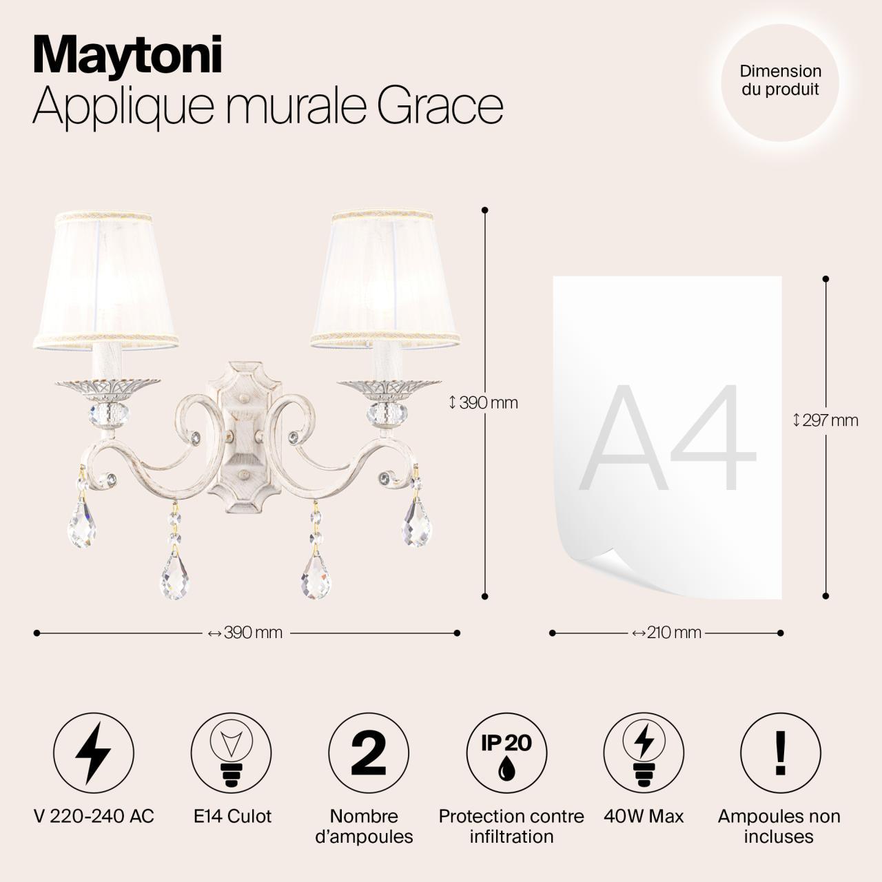 Дополнительная картинка Бра Maytoni Grace ARM247-02-G