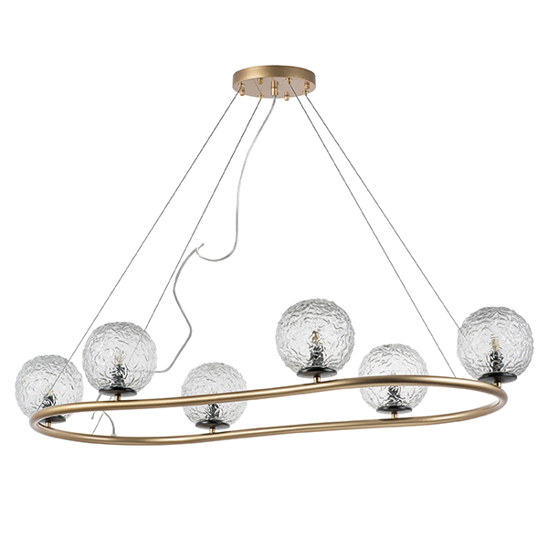 815263 (md9500-6b) люстра  bari 6х28w g9 золото/черный матовый (в комплекте), доставка по Казахстану 