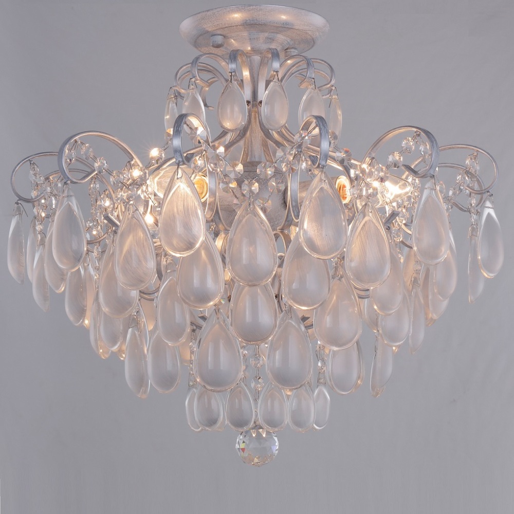 светильник потолочный crystal lux sevilia pl4 silver crystal lux 2941/104, доставка по Казахстану 