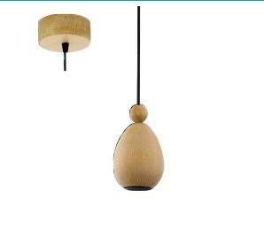 светильник подвесной yorth, hl/1 e27 eichefarben дерево, доставка по Казахстану 