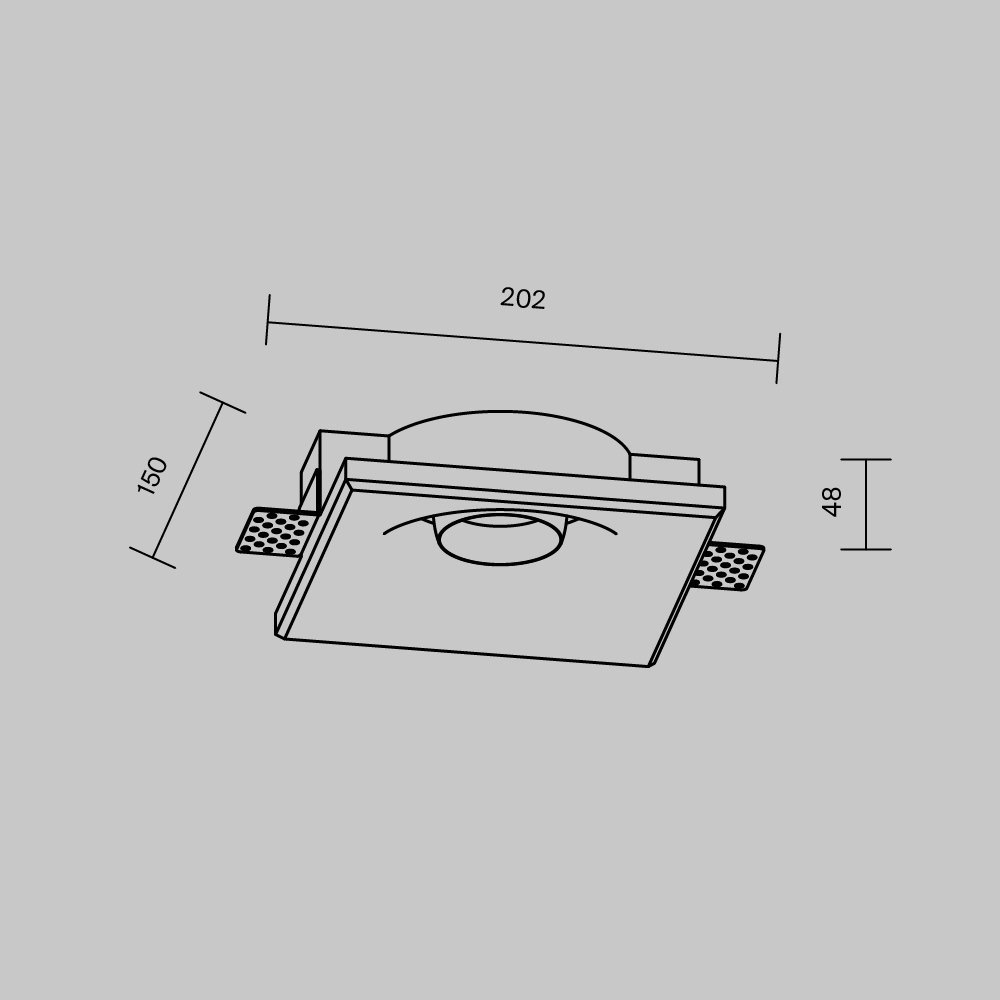 Дополнительная картинка Встраиваемый светильник Technical DL006-GU10-RD-W