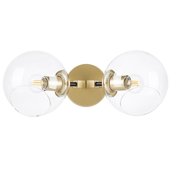 785623 (SB1374-2) Бра BETA 2x40W E27 ЗОЛОТО/ЧЕРНЫЙ (в комплекте)