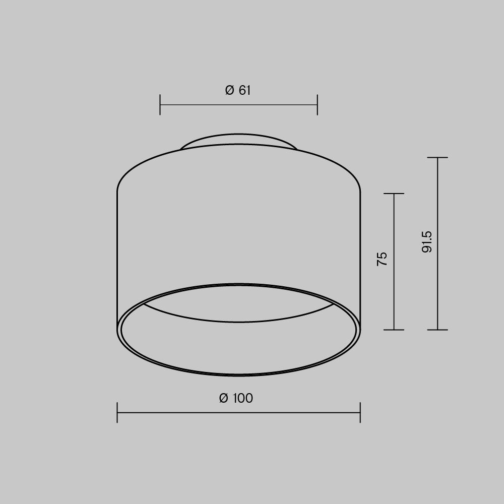 Дополнительная картинка Потолочный светильник Technical C009CW-L12W4K