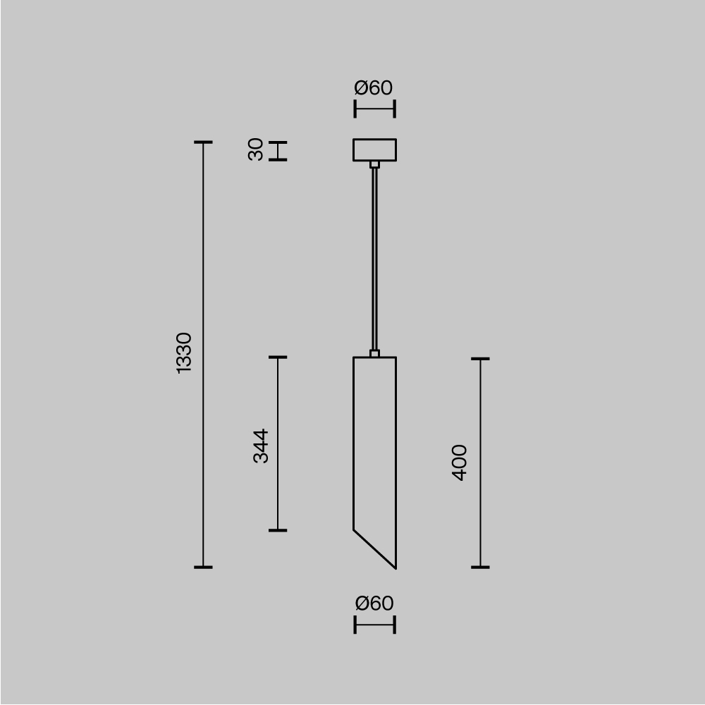 Дополнительная картинка Подвесной светильник Technical P044PL-01-40GU10-W