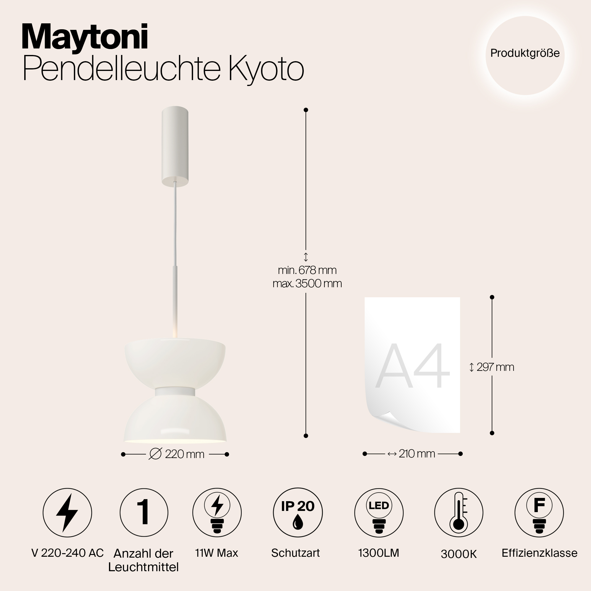 Дополнительная картинка Подвесной светильник Maytoni MOD178PL-L11W3K