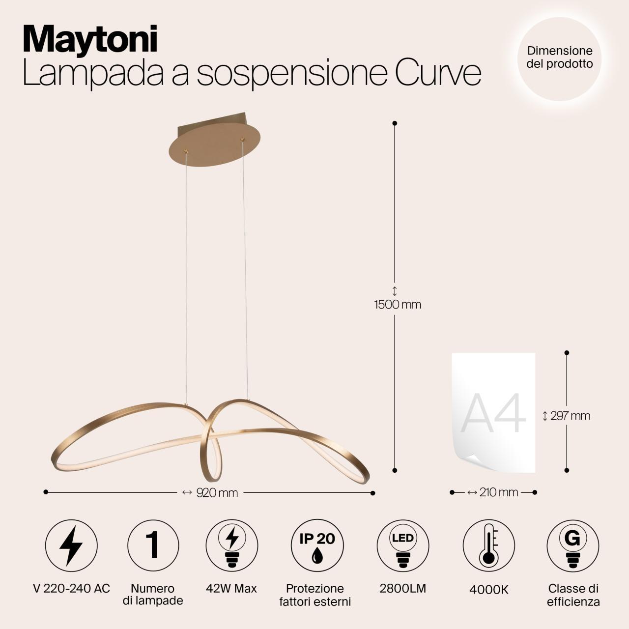 Дополнительная картинка Подвесной светильник Maytoni MOD156PL-L52G4K
