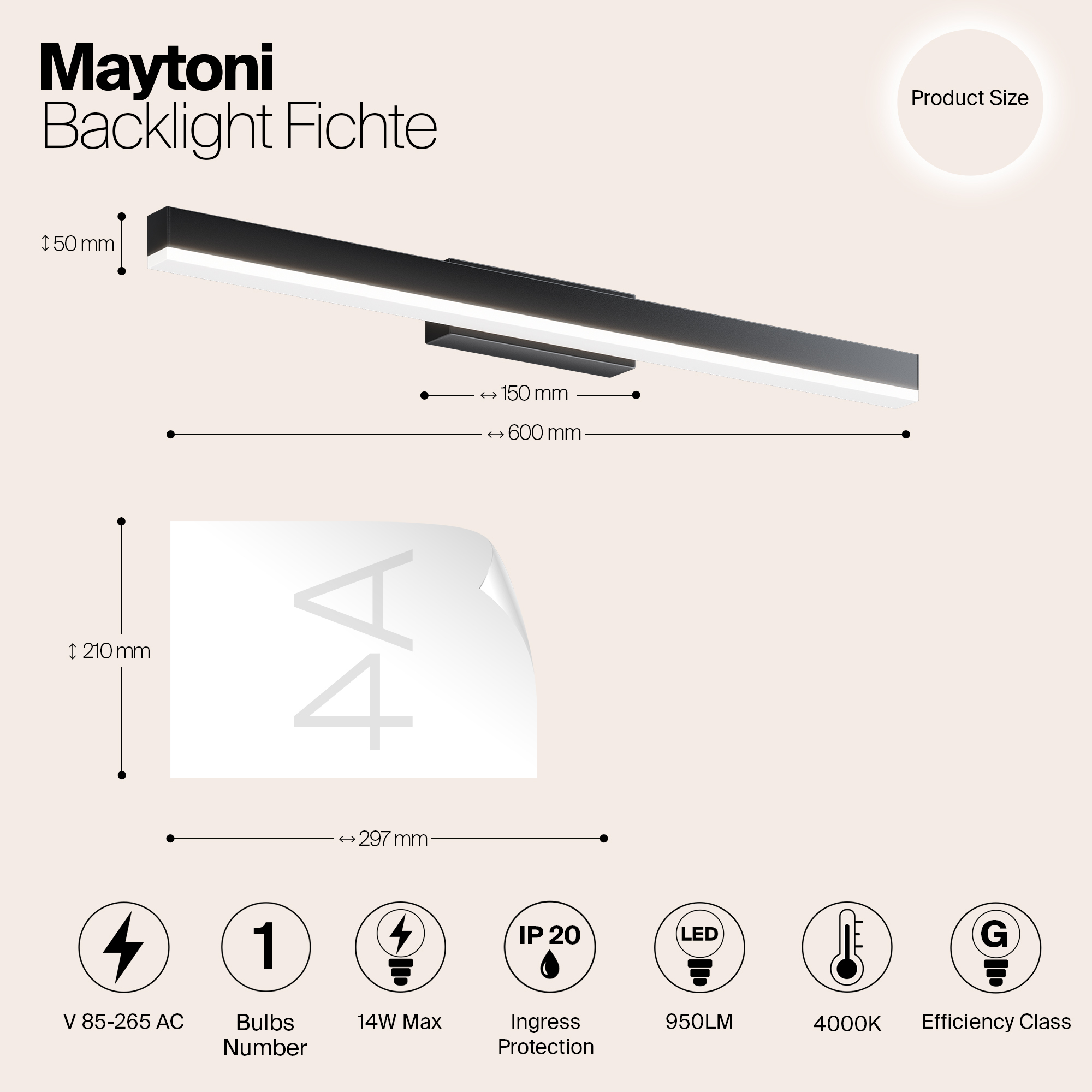 Картинка Подсветка Maytoni MIR012WL-L14B4K