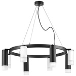 lr0183648741 подвесной светильник rullo 8х50w gu10 черный/белый (571018+214436-4+214487-4+202431-8), доставка по Казахстану 