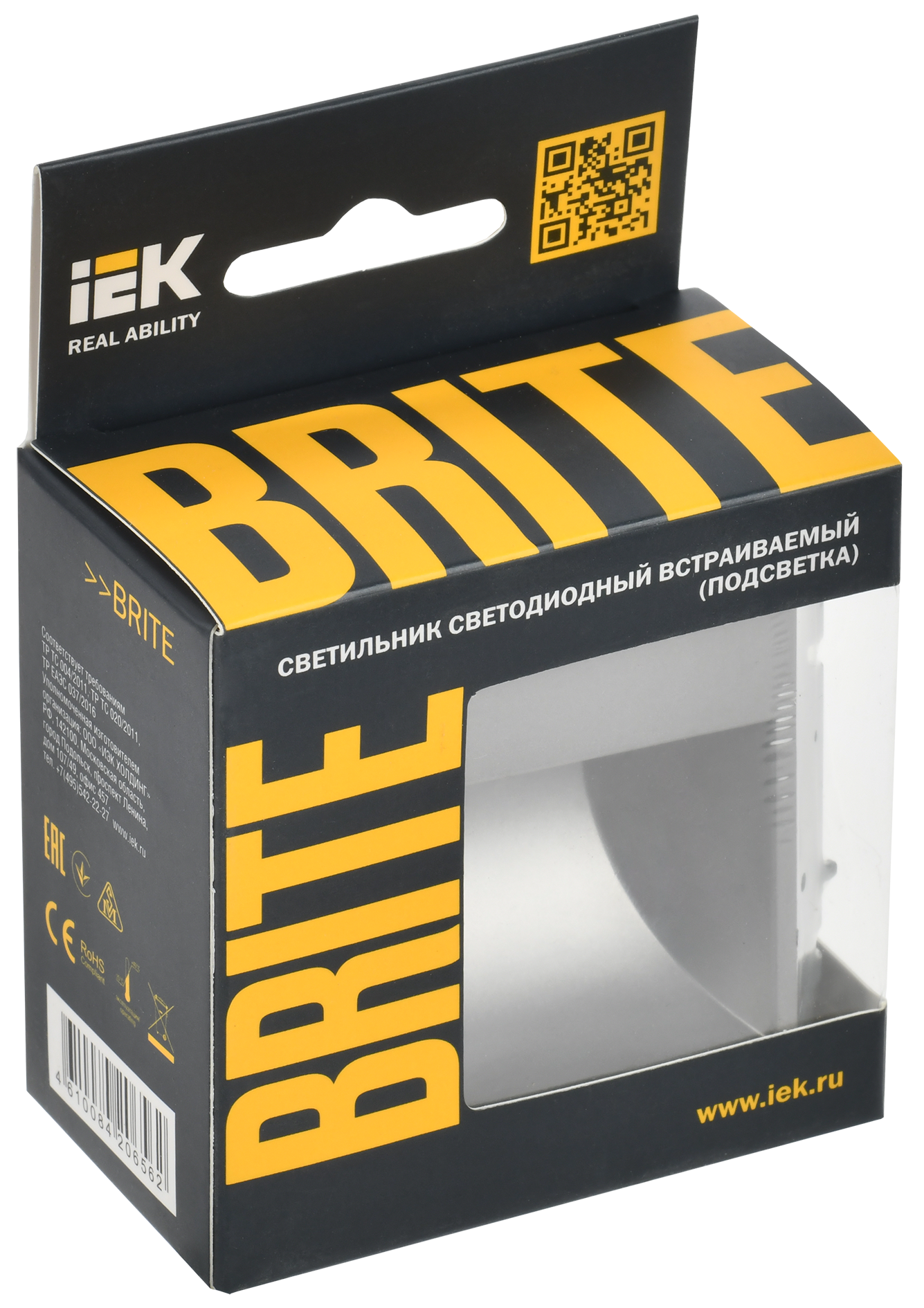 BRITE Подсветка LED встраиваемая ПЛ20-БрС сталь IEK — фото 3