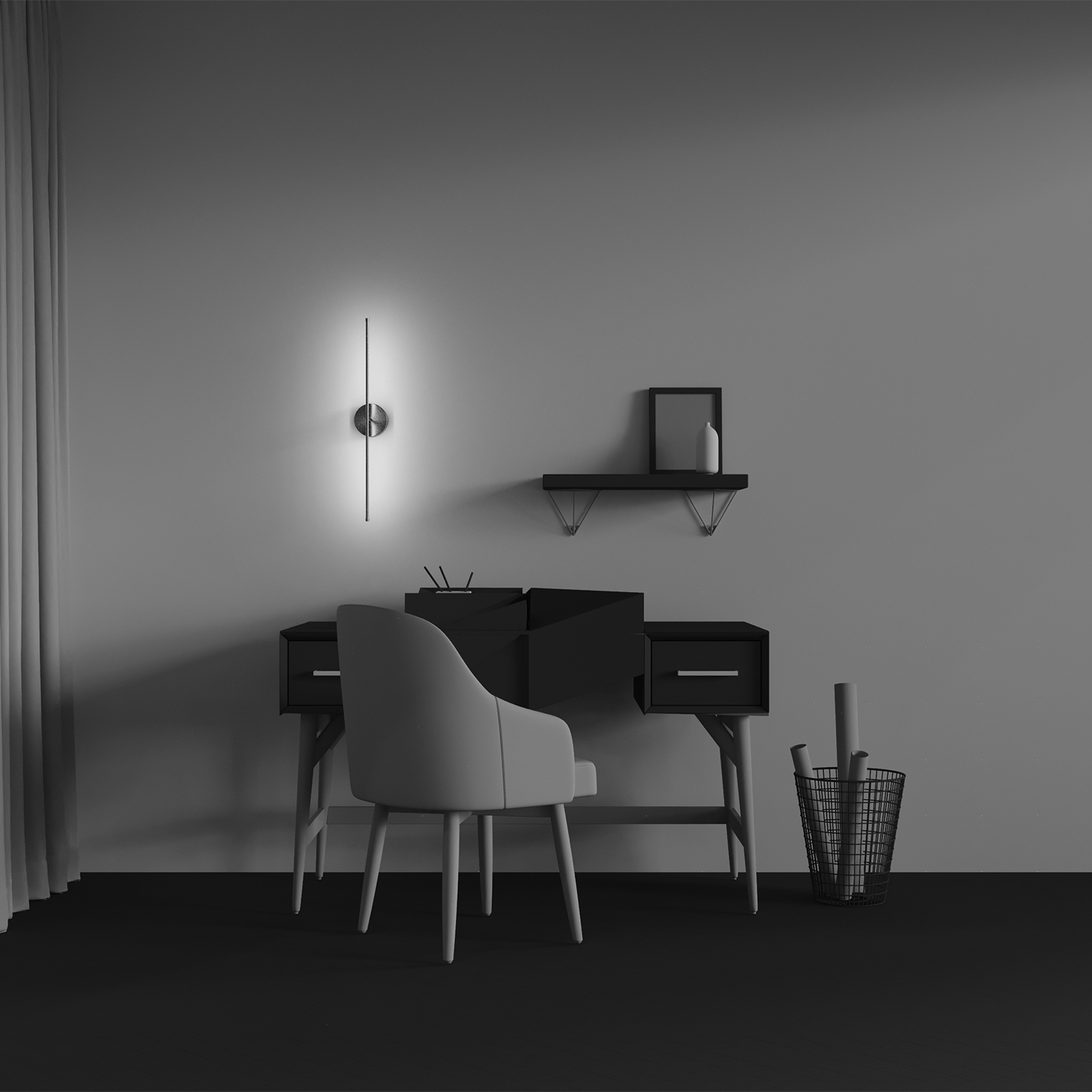 Дополнительная картинка Настенный светильник (бра) Technical C084WL-L7BS2.7K