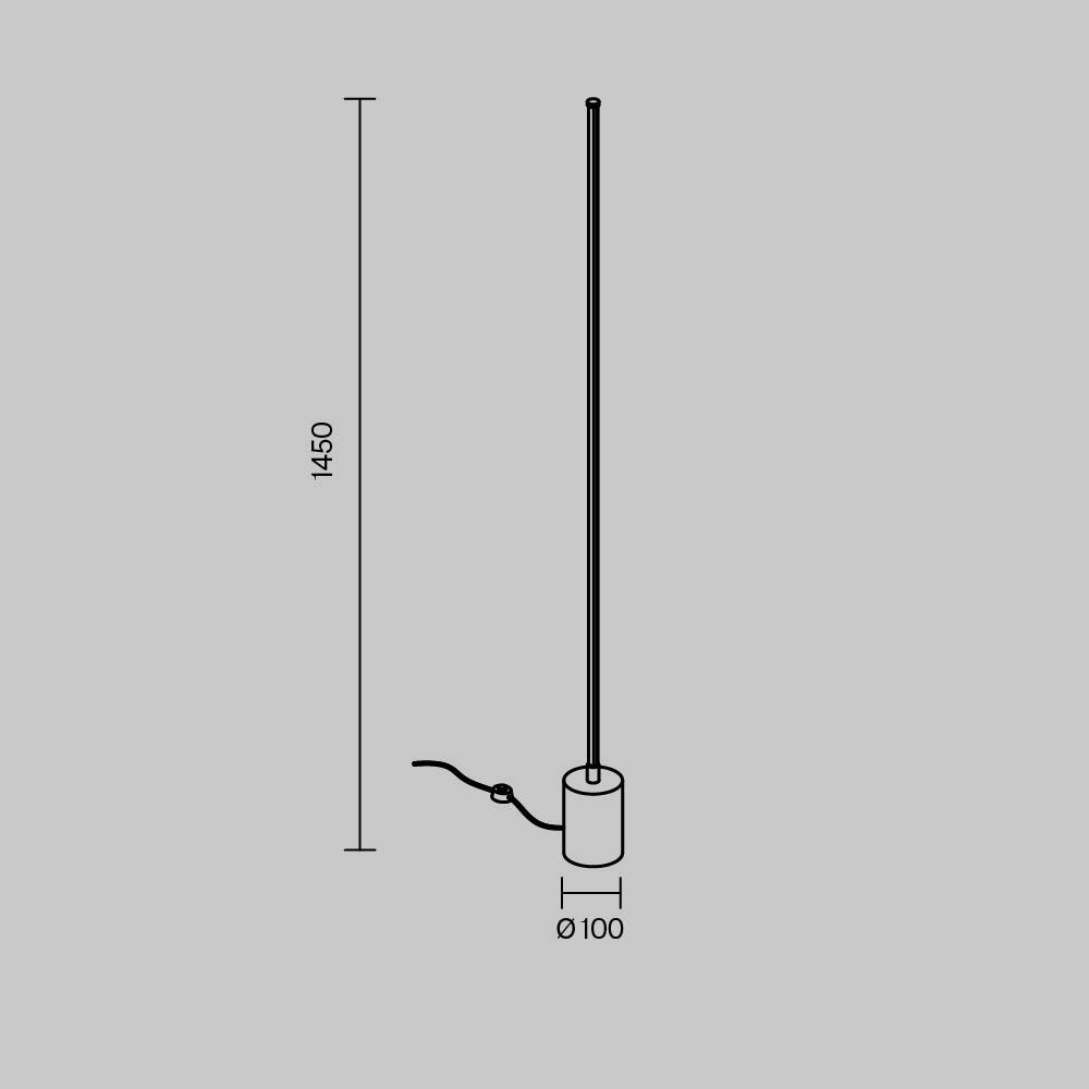 Картинка Напольный светильник (торшер) Maytoni MOD147FL-L20BK1