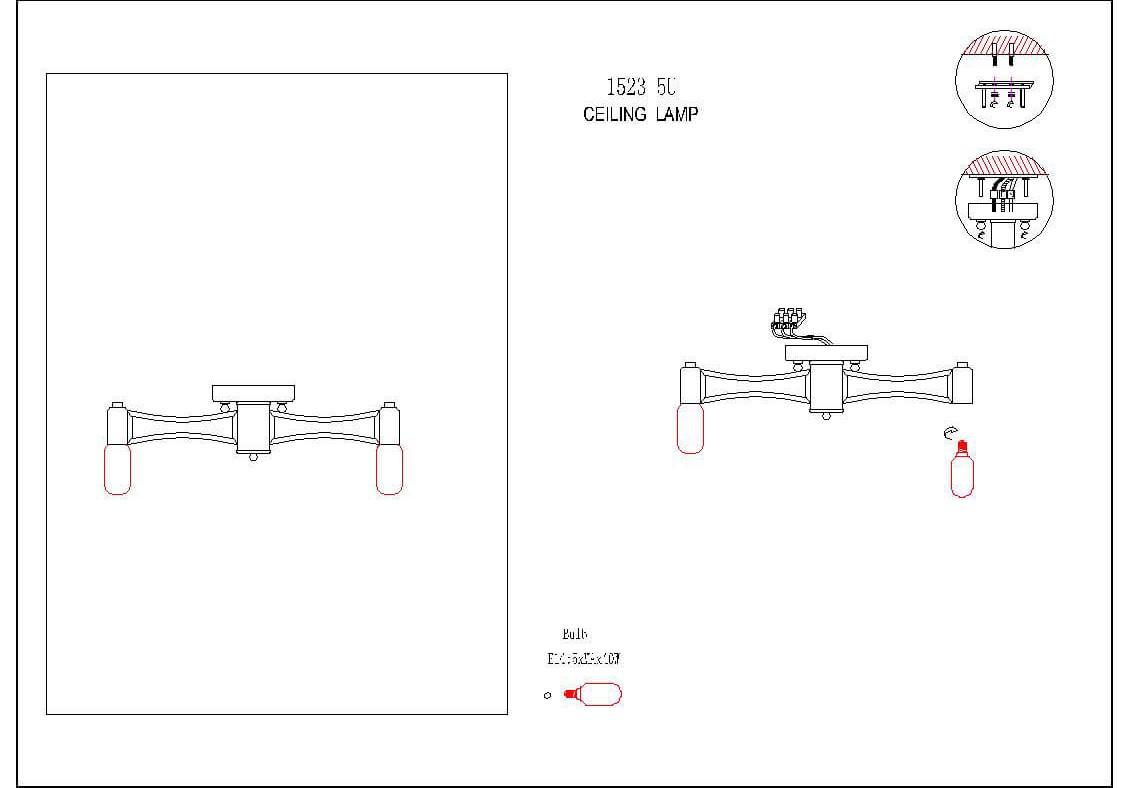 Картинка Потолочная люстра Favourite Tropfen 1523-5U