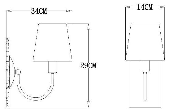 Дополнительная картинка Бра Arte Lamp Gracie A7301AP-1PB