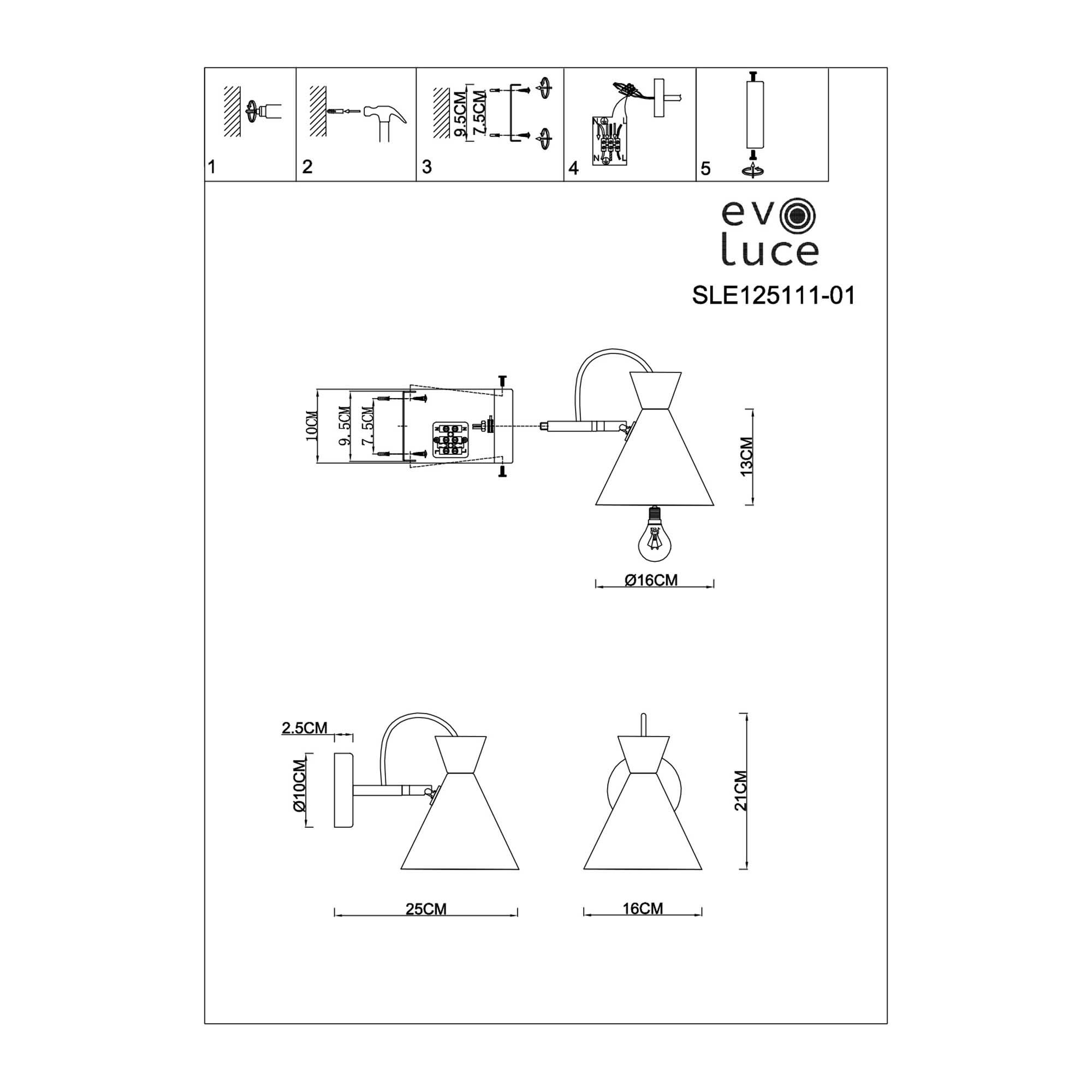 Картинка Бра Evoluce Modica SLE125111-01