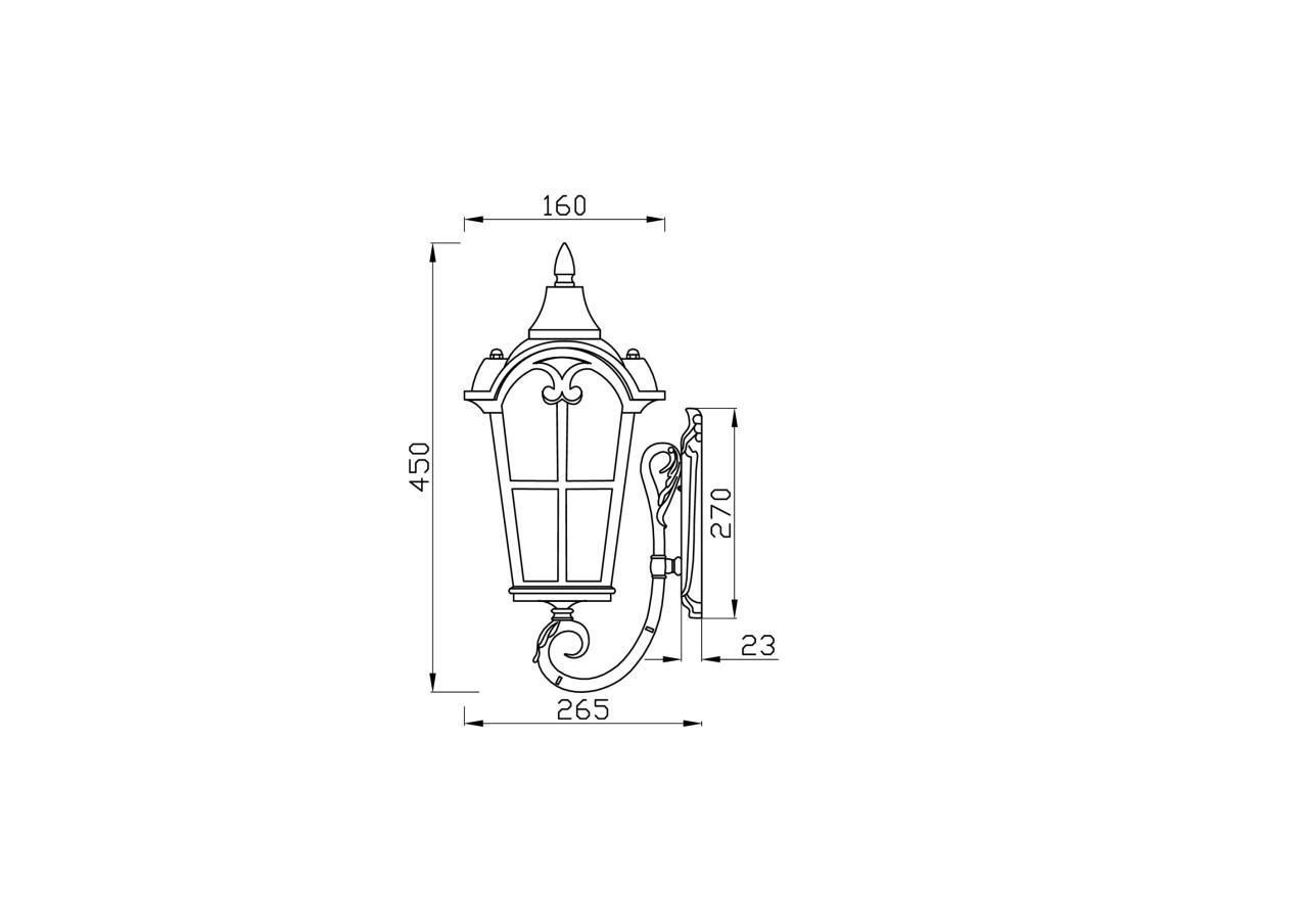 Дополнительная картинка Настенный светильник (бра) Outdoor O413WL-01BZ1