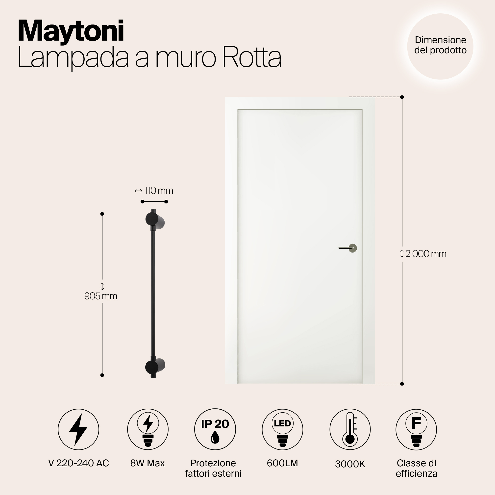 Дополнительная картинка Настенный светильник (бра) Maytoni MOD413WL-L8B3K