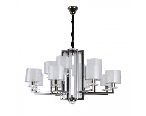 newport 4400 4408+4/c black glossy , люстра, black glossy clear crystal clear glass d91*h57 cm e14 12*60w+ led 2*5w, доставка по Казахстану 