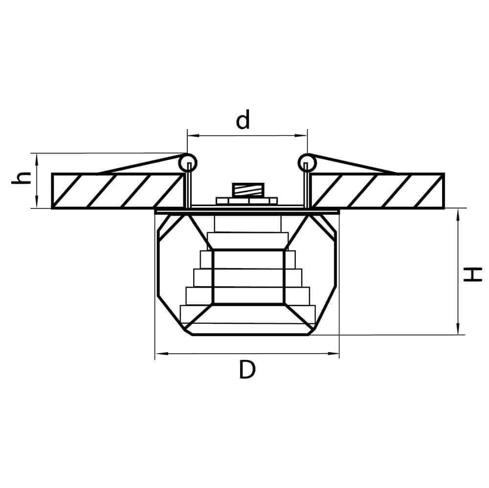 Дополнительная картинка Встраиваемый светильник Lightstar Romb 004060