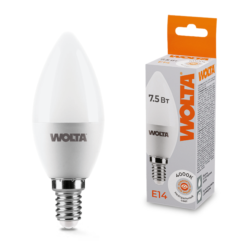 Картинка Светодиодная лампа WOLTA 25SC7.5E14 