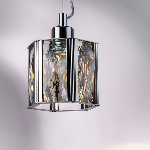 Картинка 722014 Люстра LIMPIO 1х40W E27 ХРОМ/ПРОЗРАЧНЫЙ