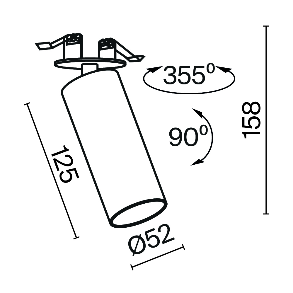 Дополнительная картинка Потолочный светильник Technical C053CL-L12W4K-W-W