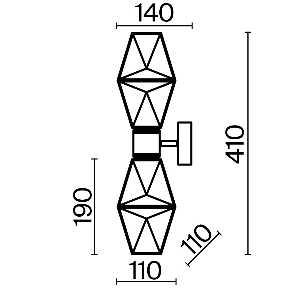 Дополнительная картинка Настенный светильник (бра) Maytoni MOD325WL-02G