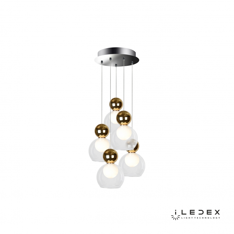 Картинка Подвесная светодиодная люстра iLedex Blossom C4476-5R GL