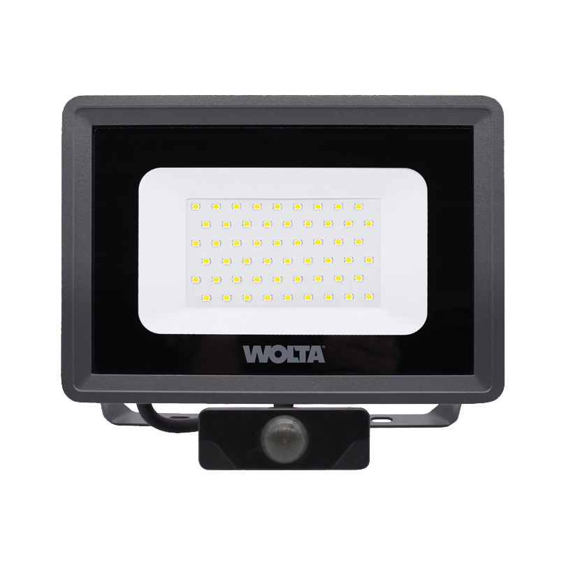 Светодиодный прожектор WFL-50W/06S 50Вт 5700K IP65 4500лм с датчиком 207*193*40 1/10