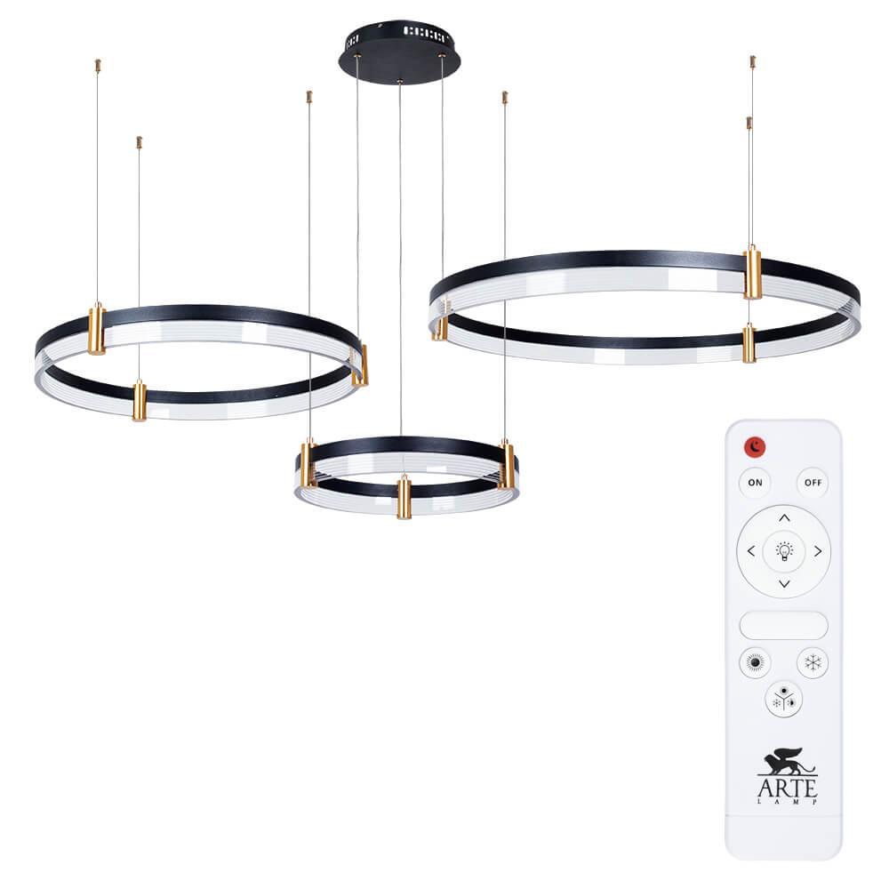 Подвесной светодиодный светильник Arte Lamp Mercury A2185SP-3BK — фото 18