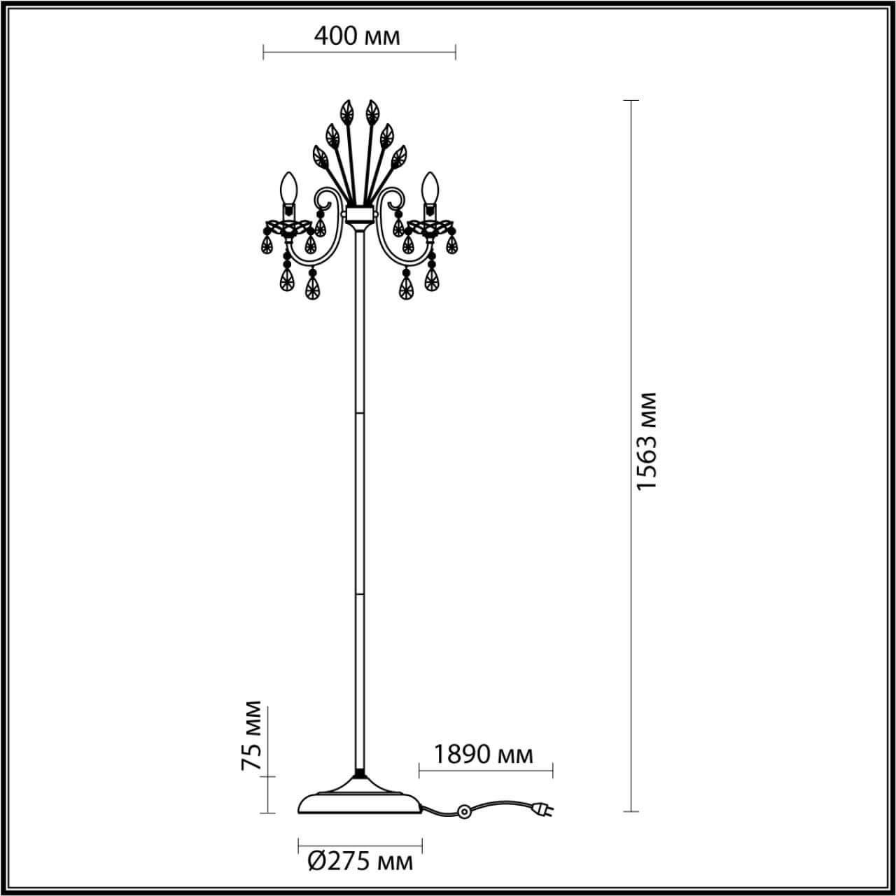 Дополнительная картинка Торшер Odeon Light Hall Versia 4977/3F