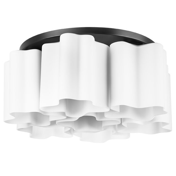 люстры 802077 (nubi-x7a) люстра nubi 7х40w e27 черный матовый/белый (в комплекте), доставка по Казахстану 