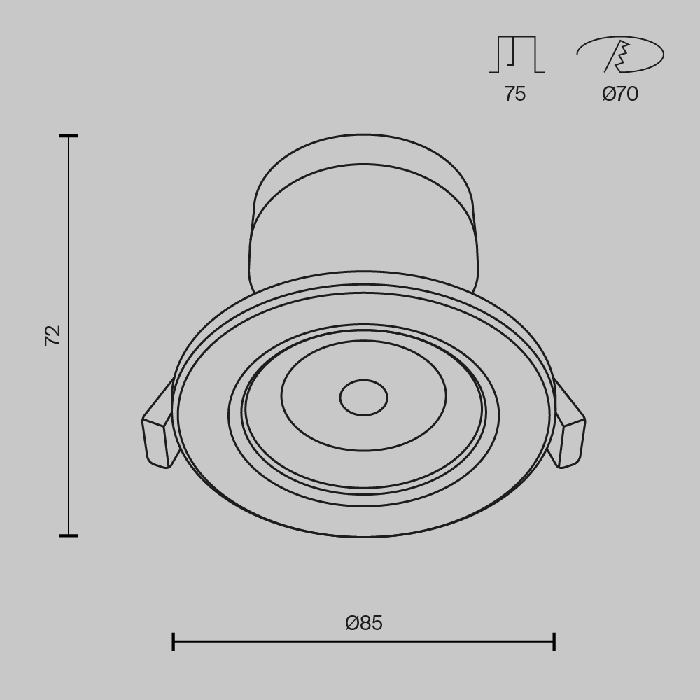 Картинка Встраиваемый светодиодный светильник Maytoni Phill DL013-6-L9W