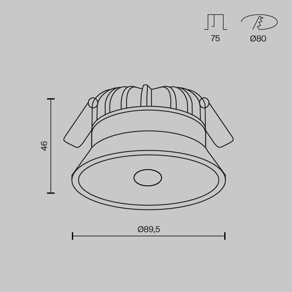 Дополнительная картинка Встраиваемый светильник Technical DL055-8W3K-SEN-W