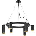 lr01637387340 подвесной светильник rullo 6х50w gu10 черный (571016+214437-3+214487-3+203440-6), доставка по Казахстану 