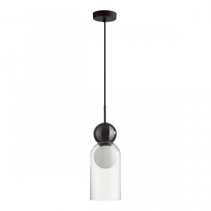 5022/1 modern odl23 293 черный/прозрачный/белый матовый металл/стекло подвес g9 led 5w blacky, доставка по Казахстану 
