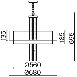 Дополнительная картинка Подвесной светильник Maytoni MOD151PL-05G