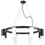 lr0188643741 подвесной светильник rullo 8х50w gu10 черный/белый (571018+214486-4+214437-4+202431-8), доставка по Казахстану 