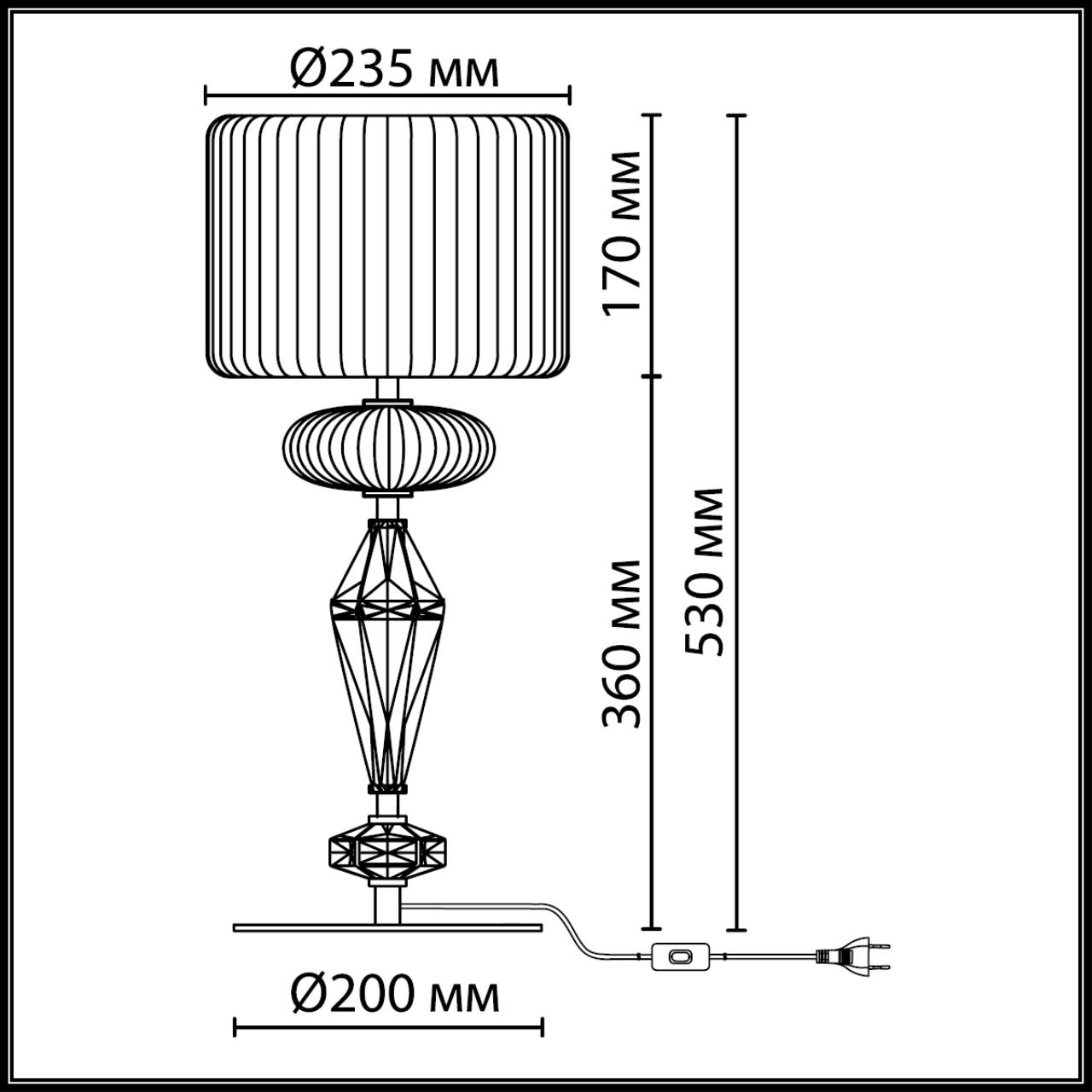 Картинка 5414/2T Odeon Light Настольная лампа TERRA