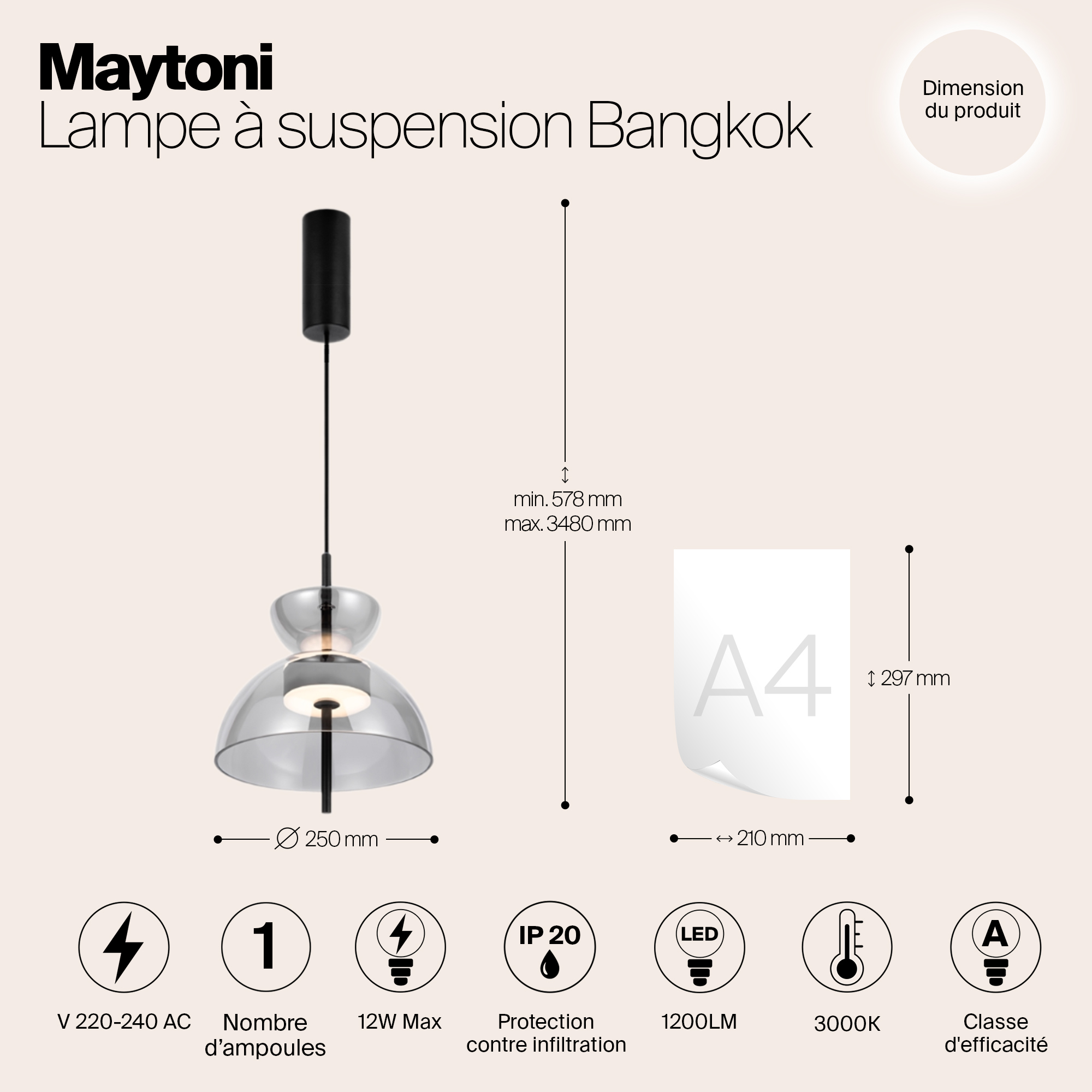Подвесной светильник Maytoni MOD185PL-L6B3K5 — фото 11