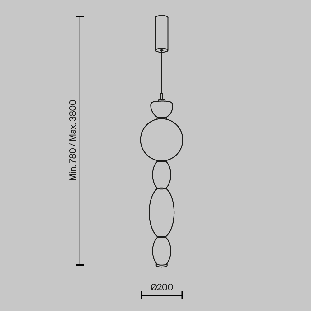 Дополнительная картинка Подвесной светильник Maytoni MOD297PL-L17BS3K